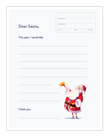 Post office santa deals letter